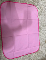 Клеенка детская в кроватку 50*70 см (+/- 2 см) с окантовкой Чудо-чадо, КОЛ08-002, розовая / для новорожденных на кровать подкладная многоразовая #102, Елена б.