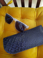 Футляр для очков мягкий из натуральной кожи Smart Folder Чехол Солнечные очки Подарок женщине фиолетовый #78, Мария Д.