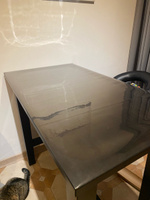 Гибкое стекло на стол Deskdecor 130х70 см толщина 1,2 мм #58, Ирина З.