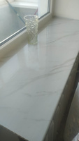 Самоклеящаяся пленка для мебели мрамор камень для кухни и ванной ПВХ, ширина 60 см, рулон 3 м, белый - серый цвет #152, Арутюн Т.