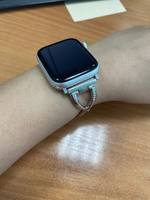 Металлический ремешок для Apple Watch 42-44-45-49 мм (Серебряный), Браслет со звеньями Смарт часов X7/X8/X9 Pro/Ultra/1-9 Series/SE #16, Анастасия М.