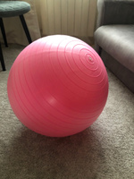 Фитбол, гимнастический мяч для занятий спортом, розовый, 55 см антивзрыв #57, Анастасия К.