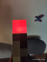 Детский ночник майнкрафт, светильник факел minecraft, 4 цвета беспроводной крепление на стену #44, Юрий П.