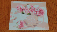 Картина по номерам на холсте 40х50 40 x 50 на подрамнике "Розы в чашке" DVEKARTINKI #45, Ольга К.