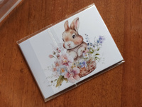 Милые животные. Детские открытки. Пасхальные кролики. Набор мини открыток 7х10 см. Подарок, бирка, карточка в заказ. #3, Юлия Г.