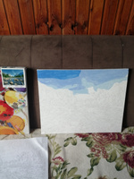 Картина по номерам на холсте 40x50 40 х 50 с подрамником "Камни на берегу горной реки" #32, Елена М.