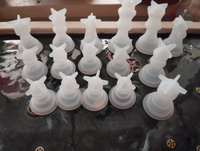 Силиконовый молд EPOXYMASTER Шахматные фигуры, 16 молдов (набор для создания шахмат) #5, Елена Толкунова Т.