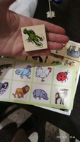 Деревянное лото Томик "Животный мир", развивающая настольная игра для малышей, 6 карточек + 48 фишек #3, Анастасия