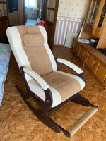 ЗАКАЧАЕШЬСЯ Кресло-качалка с подножкой, в ПОДАРОК мягкий чехол для подножки, для дома, для отдыха, Релакс, мягкие кресла, 60х120х95 см #4, Виталий Д.