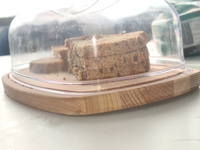 Хлебница с крышкой, 27х18,5х10 см, с деревянной подставкой #3, Анна Ж.