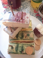 Вафельная картинка на торт ДЕНЬГИ доллар и евро, КУПЮРЫ для украшения торта и выпечки #46, Ольга П.