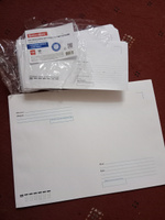 Конверт почтовый бумажный белый "E65" формата 110х220 мм, комплект/набор из 100 штук, Brauberg, внутренняя запечатка, отрывная лента #84, Адриан Г.