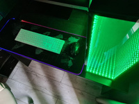 Коврик для мышки большой с RGB подсветкой. Игровой коврик для мыши и клавиатуры 800*300. Компьютерный коврик для ПК и ноутбука. Карта мира #79, Венченсо А.