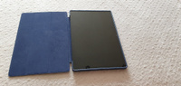 Чехол для планшета Samsung Galaxy Tab A8 10.5" (2021) SM-X200/X205, из мягкого силикона, трансформируется в подставку (темно-синий) #70, Татьяна П.