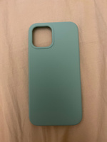 Силиконовый чехол для iPhone 12 Pro Max / Silicone Case DF на Айфон 12 Про Макс с бархатистым покрытием внутри, Бирюзовый #44, Polina G.