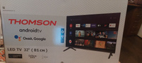 Thomson Телевизор T32RSL6040 Смарт ТВ, магазин приложений Google Play, голосовое управление; Wi-Fi, Bluetooth, ChromeCast; 32" HD, черный, черно-серый #30, Анна И.