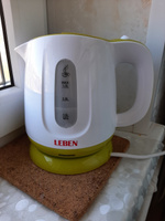 Чайник электрический LEBEN 1 л, 900 Вт, скрытый нагревательный элемент, пластик, подсветка #2, Дмитрий Ч.
