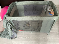 Манеж детский складной Happy Baby WILSON, манеж кровать для новорожденных с колёсами, регулировка высоты, сумка-чехол в комплекте, зеленый #24, Денис М.