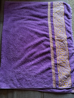 Полотенце для ванной Вышневолоцкий текстиль, Хлопок, 70x130 см, сиреневый #89, Elena Д.