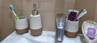 Набор для ванной комнаты "Минимал", 4 предмета (дозатор, мыльница, 2 стакана) #8, Рамази К.