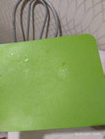 Доска разделочная пластиковая для кухни Martika Грация гибкая 17.5x25 см, оливковый #5, Иван К.