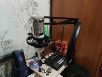 Студийный конденсаторный микрофон, BM-800, белый с серебром, набор #1, Калиев А.