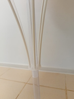 Белые держатели для воздушных шаров (палочка+зажим) 100 шт, 35см. #10, марина