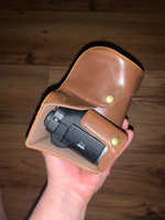 Защитный чехол-сумка-футляр MyPads для фотоаппарата Fujifilm X-T2/ X-T3 противоударный усиленный легкий из качественной кожи коричневый #1, Дмитрий Д.