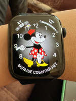 Гидрогелевая полиуретановая глянцевая защитная пленка для экрана часов на Apple Watch Series 7, 8 45 mm, Эпл Вотч серия 45мм, 6 штук #39, Лилия Д.