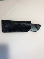 Футляр для очков мягкий из натуральной кожи Smart Folder Чехол Солнечные очки Подарок мужчине черный #45, Инна П.