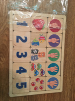 Обучающая деревянная игра пазл для малышей "Считаем до пяти" (Развивающие пазлы для маленьких, подарок на день рождения, для мальчика, для девочки) Десятое королевство #41, Наталья С.