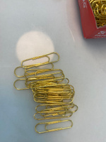 Скрепки Brauberg, 28 мм, золотистые, 100 штук, в картонной коробке #92, Лариса О.