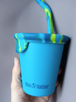 Детский стакан одностенный Klean Kanteen Kid Cup Straw Lid 10oz (296 мл) Hawaiian Ocean с трубочкой #16, Таисия К.