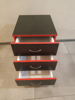 Тумба с ящиками для игрового геймерского стола на колесиках 41х45х56, черно-красный #31, Светлана К.