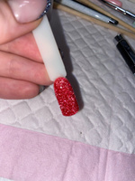 Гель лак для ногтей ADRICOCO Little Pixie красный светоотражающий с блестками №12, 8 мл #88, Екатерина Г.