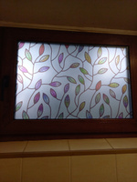 Пленка на окна солнцезащитная VEROL "Витражные листья" самоклеющаяся, матовая, 1 рулон 75х152 см #57, Мария С.