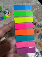 Стикеры для заметок клейкие 8 цветов с линейкой, закладки для книги самоклеящиеся 2 упаковки #15, Хадижат Калласова