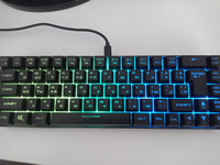 PANTEON M2 Black Игровая мембранная TKL (65%) клавиатура с LED-подсветкой MULTICOLOR (68 кл.,USB), цвет: черный #67, Илья П.