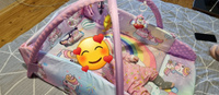 Развивающий коврик для новорожденного малыша Развитика розовый, дуга с игрушками #63, Анастасия В.