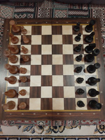 Шахматы деревянные большие утяжелённые с фигурами из бука Гроссмейстер №7, размер доски 49х49 см, классические турнирные с утяжелением, настольная игра, подарок мужчине мужу папе, парню, играй #55, Сергей Ф.