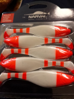 Приманка силиконовая Narval Commander Shad 10cm цв. #014 Santa Claus / Виброхвост для джига на судака, щуку / Силикон Командер Шед #58, Павел Н.