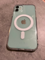 Прозрачный чехол для iPhone 11 с поддержкой MagSafe/ магсейф на Айфон 11 для использования магнитных аксессуаров, противоударный #56, Имя Ф.