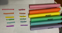 Набор маркеров текстовыделителей 6 штук, пастельные цвета / для рисования и письма со скошенным наконечником DENKSY #16, Полина Ш.