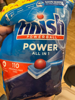 Таблетки Finish Powerball Power All in 1 -110 шт, водорастворимые для посудомоечной машины - бесфосфатное моющее средство Финиш все в одном для чистки и мытья посуды в ПММ, Польша #8, Андрей З.