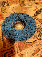 круг шлифовальный коралловый 125мм синий 1шт. , диск фибровый для болгарки, удаление ржавчины краски #21, Ниолай К.