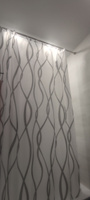 Штора для ванной комнаты тканевая на люверсах "Белый узор" размер 240х200см.(высота 240 х ширина 200см) #57, Писаренко Екатерина