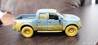 Машинка металлическая Kinsmart 1:46 2013 Ford F-150 SVT Raptor (Форд Раптор) 5365DYKT инерционная, двери и багажник открываются / Синий с эффектом грязи #6, Оксана П.