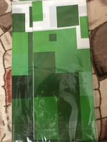 Скатерть одноразовая полиэтиленовая Пиксели Майнкрафт/Minecraft, 120 х 180 см #8, Алина К.