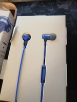 Наушники проводные с микрофоном JBL E15, синие #8, Анжела