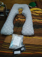 Подушка для беременных для сна анатомическая,150х70 см, сердечки на сером, съемная наволочка на молнии + Подарок подушка для кормления Texxet #4, Александр Я.